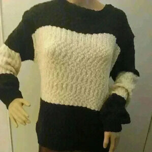 Evelyn Taylor knit sweater  brown/ off white mix gentle